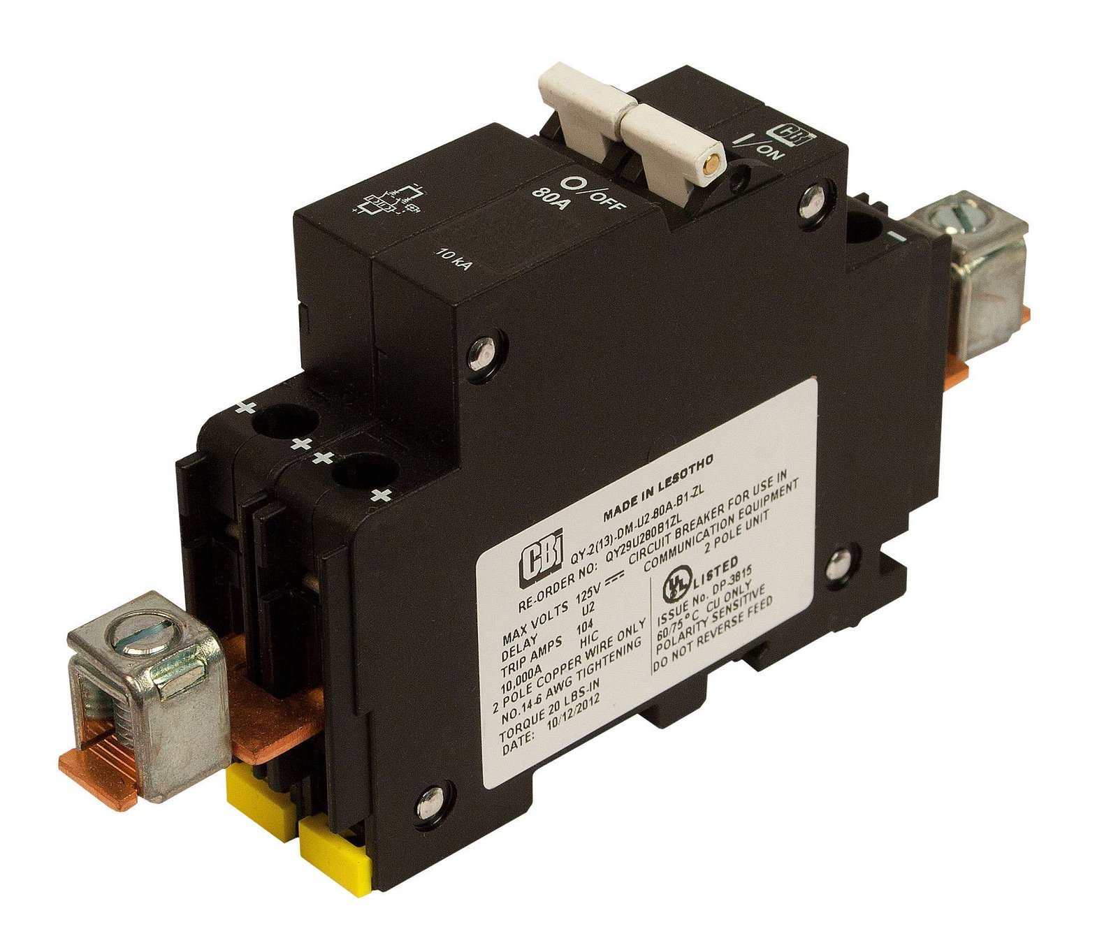 MidNite Solar Breaker 100A 150 VDC DIN Rail